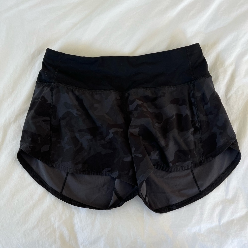 lululemon athletica Black Camo Athletic Shorts OBO